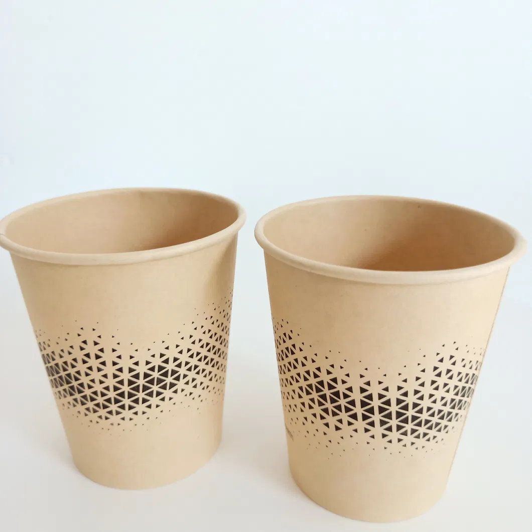 6oz 8oz 10oz Eco-Friendly Wholesale High Quality Brown Kraft Paper Cup