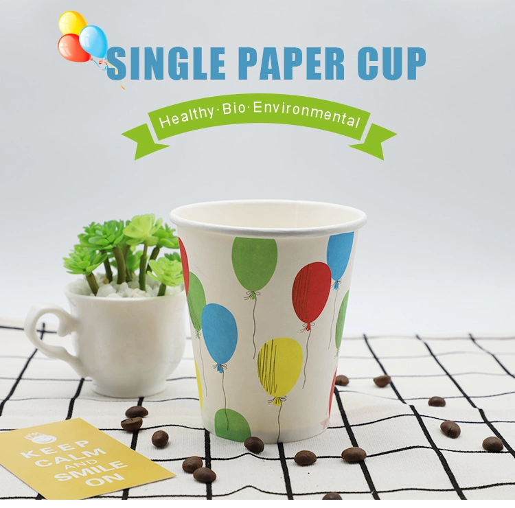 Customized Disposable Printed Single Wall Paper Cup Coffee Cup