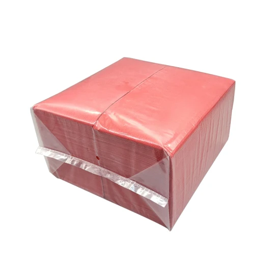 2 слоя 16GSM 100% Virgin 40*40 см GT Fold стеганая красная бумажная обеденная салфетка